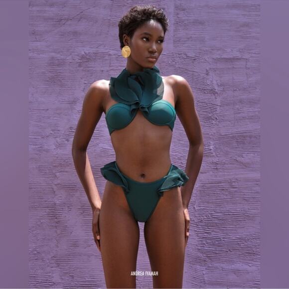 Andrea Iyamah Bikini Set Salama Green - Picture 15 of 15